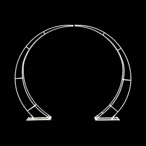 Flower Metal Arch Stand Set White (2.3m)