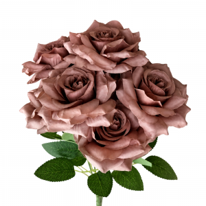 Artificial Rose Bunch Brown (7 heads )