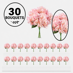 Bulk Artifical Hydrangea Bunch -Pink (30 bunch 5.5 each bunch)