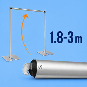Adjustble Heavy Duty Aluminium Horizontal Pole (1.8m-3m)