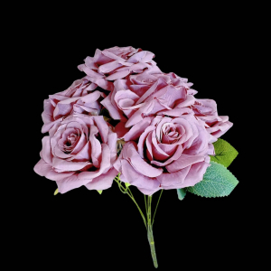Artificial Flower Rose Bunch  Purple (7PCS)