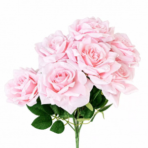Artificial Rose Bunch Baby Pink (7 heads)