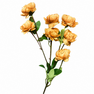 Artificial Small Peony Brown