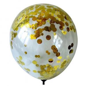 36 Inch Standard Confetti Balloon Gold