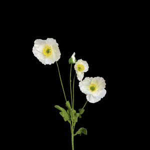 Artificial Flower Poppy White