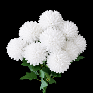Artificial Chrysanthemum  Bunch White (9 heads)