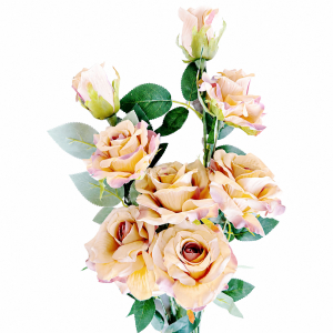 Artificial Rose Bunch Brown (8 heads)