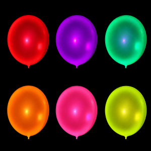 10 Inch Neon Balloon Mixed Color (100PCS)