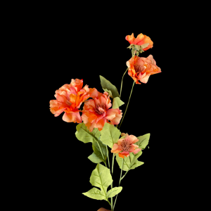 Artificial Flower Peony Orange
