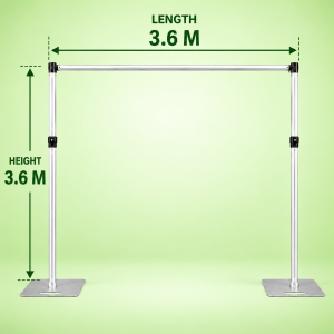 Adjustble Heavy Duty Aluminium Backdrop Stand (3.6m*3.6m)