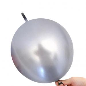 10 Inch chrome Link Tail Balloons Chrome Sliver (100PCS)