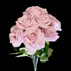 Artificial Flower Rose Bunch Light Purple  (7PCS)