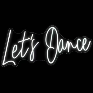 Neon Sign Let\'s Dance (90cm*40cm Bright White)