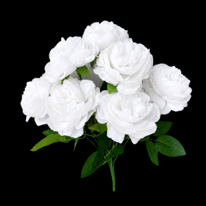 Artificial Peony Bunch White (9 heads)
