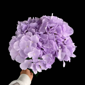 Artificial Flower Big Petal Hydrangea Purple Bunch