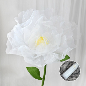 Giant Yarn Flower Head White