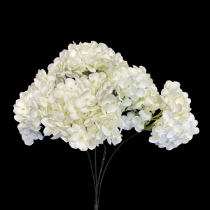 Artificial Flower Big Hydrangea White Bunch