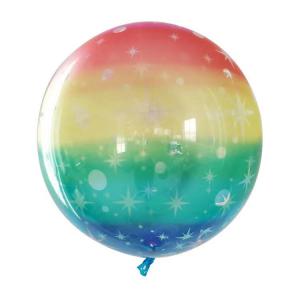 24 Inch Transparent Rainbow Bubble Balloon