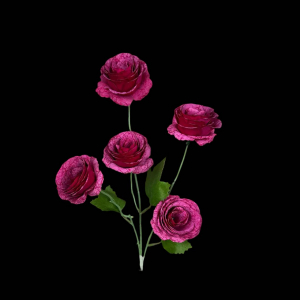 Artificial Small Rose Hot Pink