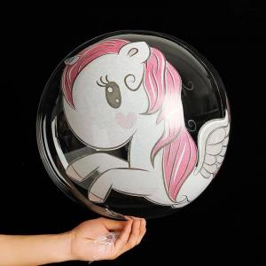 20 Inch Transparent Bubble Balloon Unicorn