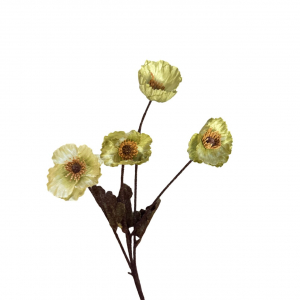 Artificial Flower Poppy Green