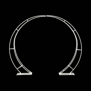 Flower Metal Arch Stand Set White (2.3m)
