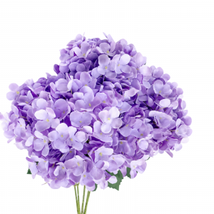 Artificial Big Hydrangea Bunch Purple (5 heads)