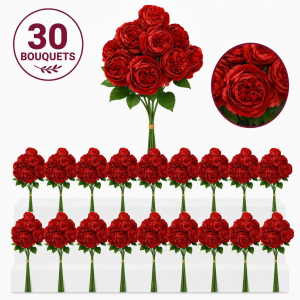 Bulk Artifical Peony Bunch -Red  (30 bunch 3.95each bunch)