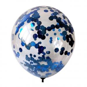 36 Inch Standard Confetti Balloon Blue