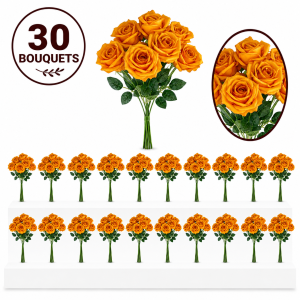 Bulk Artifical Rose Bunch -Orange  (30 bunch 4.8 each bunch)