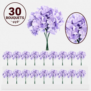 Bulk Artifical Hydrangea Bunch -Purple  (30 bunch 2.9 each bunch)