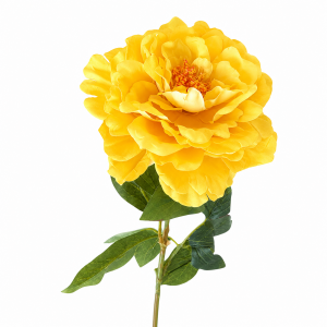 Artificial Big  Peony Yellow