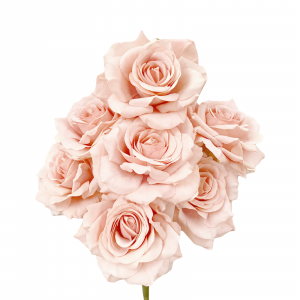 Artificial  Rose Bunch Light Brown (7 heads )