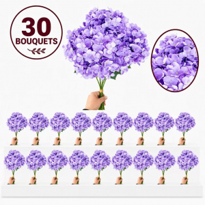 Bulk Artifical Hydrangea Bunch -Purple (30 bunch 5.5 each bunch)