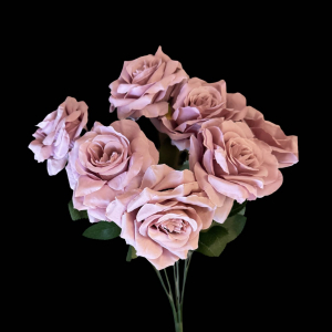 Artificial Flower Rose Bunch Old Rose(7PCS)