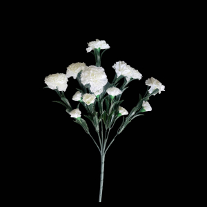 Artificial Carnation White Bunch (14pcs)