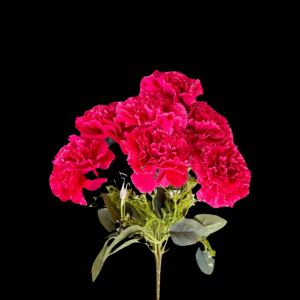 Artificial Flower Carnation Bunch Hot Pink  (7 PCS)