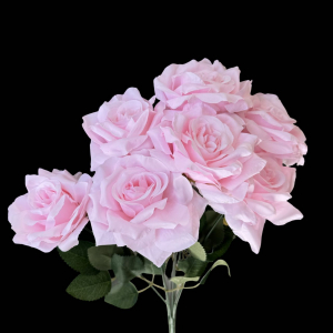 Artificial Flower Rose Bunch Baby Pink (7PCS)