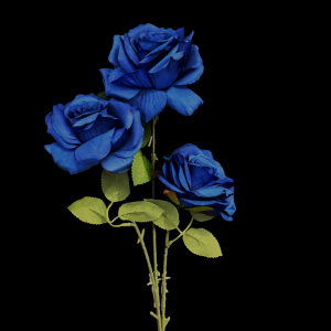 Artificial Rose Royal  Blue