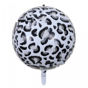 22 Inch 4D Round Shape Foil Balloon Leopard Pattern (1PCS)