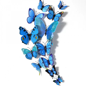 Plastic Butterflies Set Blue