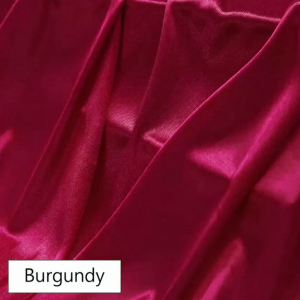 Statin Finish Pearl Ice Silk Draping Fabric &ndash; 20m Burgundy