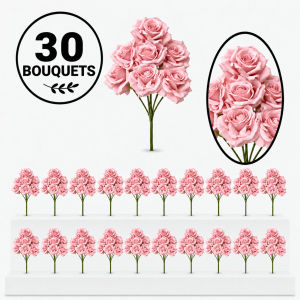 Bulk Artifical Rose Bunch -Old Rose (30 bunch 4.8 each bunch)