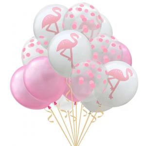12 Inch Printed Balloon Flamingo Set (10PCS)