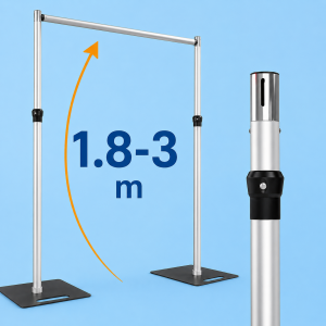 Adjustble Heavy Duty Aluminium  Vertical  Pole (1.8m-3m no connector  )