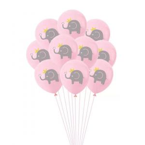 12 Inch Printed Balloon Elephant Set (10 PCS)