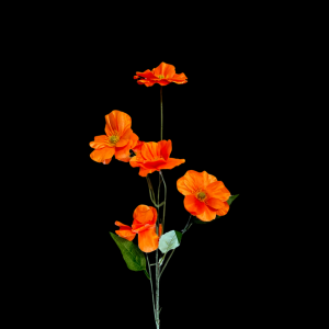 Artificial Flower Camellia Orange