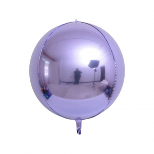 10 Inch 4D Round Sphere Shape Foil Balloon Purple  (1PCS)