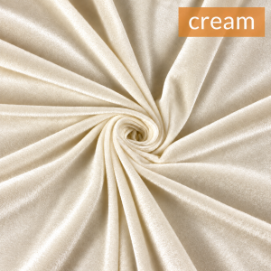 Premium Heavyweight Velvet Fabric &ndash; 200GSM Cream  (1.5m*20m)