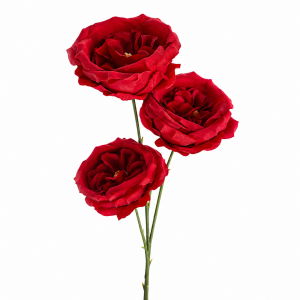 Artificial Round Rose Red